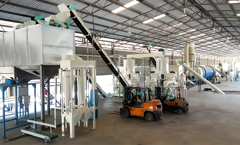 Production Line for Pelletizing Fresh Branches and Wood (1)